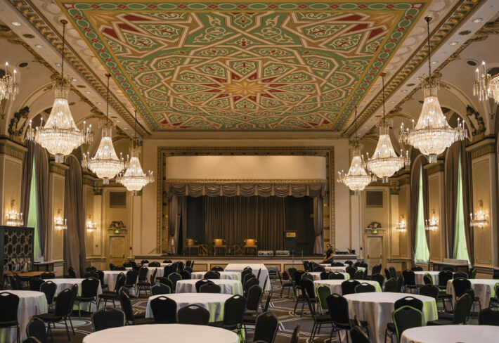 Astrion, Rhythmic Geometry Medallion Ceiling Mural mockup
