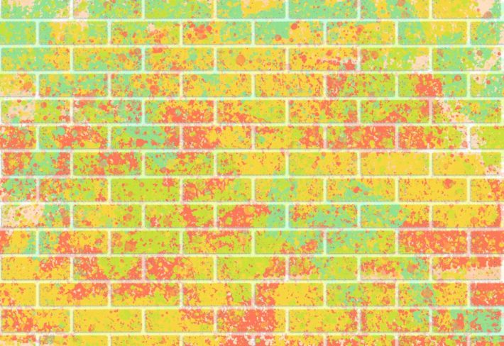 Splashwall, Multicolor Brick Effect Wallpaper