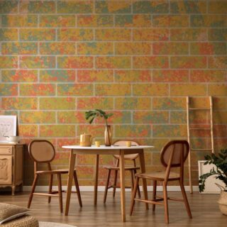 Splashwall, Multicolor Brick Effect Mural mockup