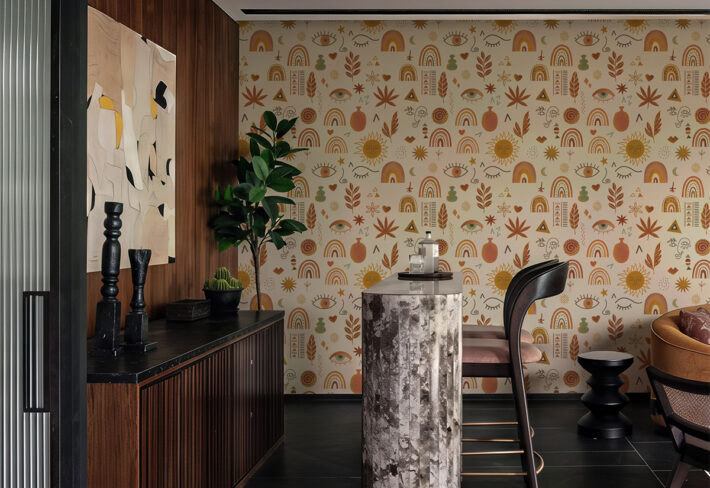 Terrara, Warm Boho Symbols Wallpaper