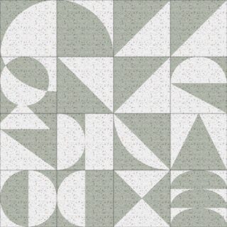 Greymont, Sage Geometric Tile Harmony Wallpaper
