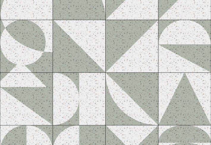 Greymont, Sage Geometric Tile Harmony Wallpaper