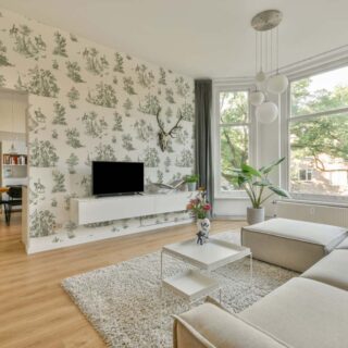 Toile, Sage Green French Countryside Mural mockup