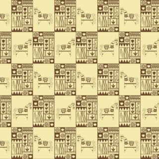 Petroglyphs, Warm Brown Tribal Pattern Wallpaper