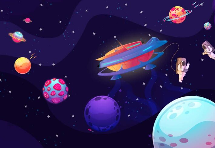 Nova, Colorful Burst in A Whimsical Universe Mural