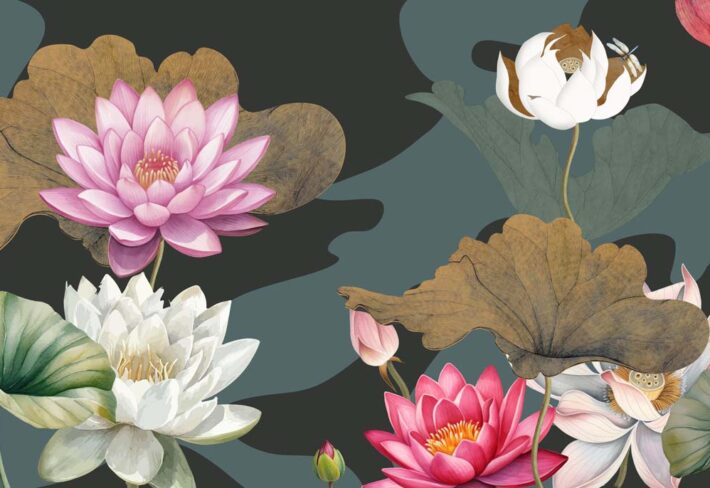 Lotos, Soothing Land of Lotus Wallpaper Mural