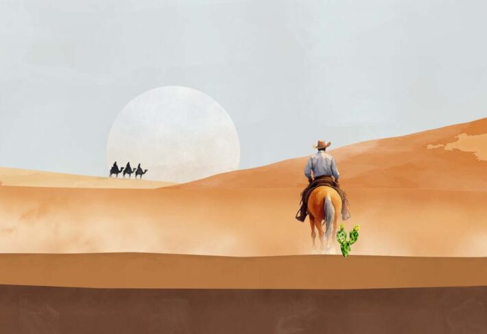 Nomad, Timeless Journey Across Desert Mural