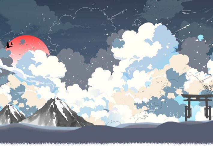 Hikarai, Sky of Thousand Whispers Wallpaper Mural