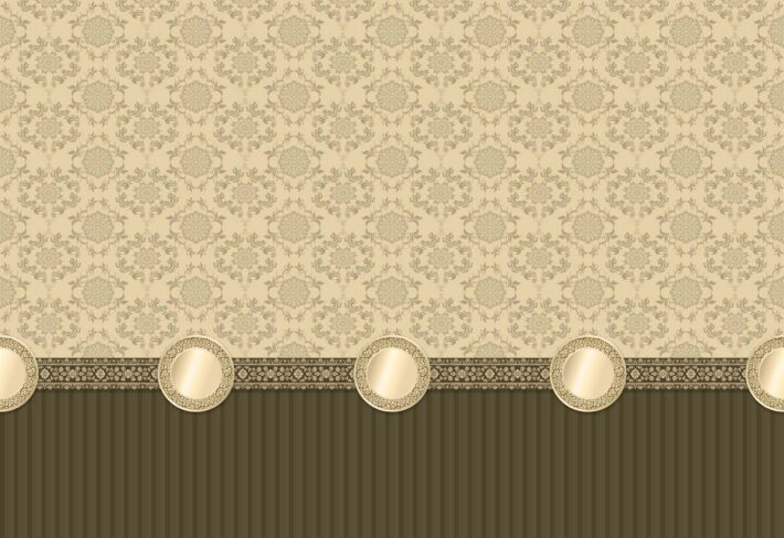 Heritage, Cream & Olive Classic Pattern Wallpaper