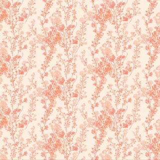 Peach Blossom, Gentle Floral Sprig Wallpaper