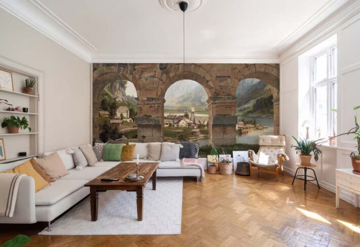 Montclair, Alpine Lake Village Wallpaper Mural mockup