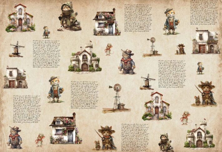 Whimsy, Feline Adventure Storybook Wallpaper Mural