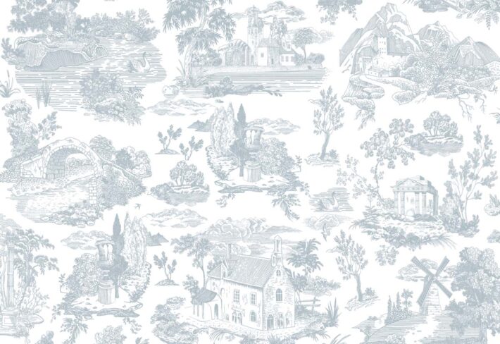 Villeneuve, Pastoral Village Wallpaper Mural