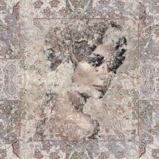 Muse, Distressed Portrait Paisley Wallpaper Mural