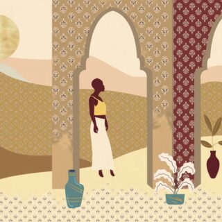 Moroccan Desert Archway Wallpaper Mural