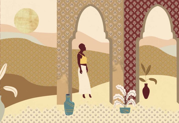 Moroccan Desert Archway Wallpaper Mural