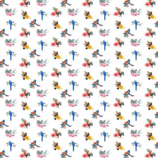Zazu, Vivid Birds and Tropical Florals Wallpaper Mural