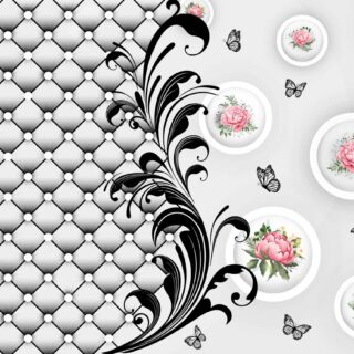 Vienna, Baroque Bloom Fusion with Monochrome Modernity Wallpaper Mural