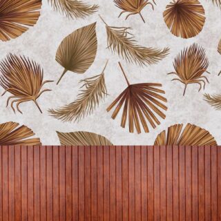 TerraFolia, Rustic Woodgrain Tropical Wallpaper Mural