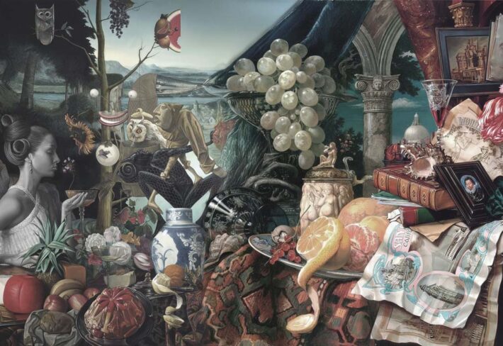 Curiosity, Eclectic Dreamscape Art Wallpaper Mural