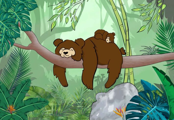 Snuzzle, Jungle Nap Haven Wallpaper Mural