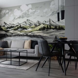 Solmera, Valley of Silence Wallpaper Mural mockup