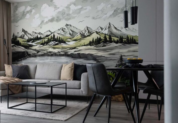 Solmera, Valley of Silence Wallpaper Mural mockup