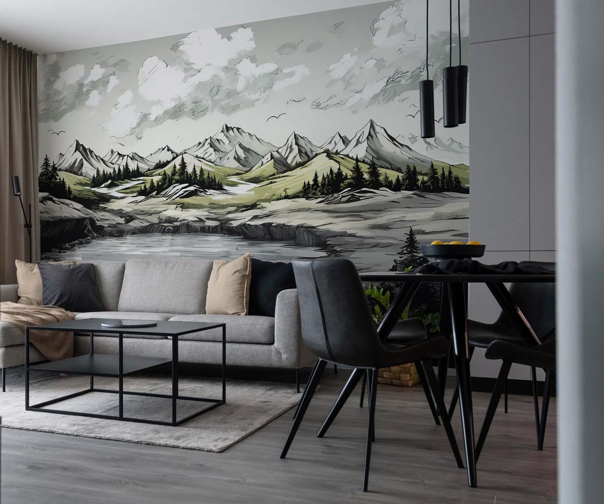 Solmera, Valley of Silence Wallpaper Mural mockup