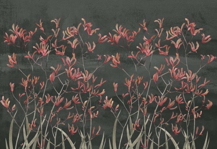 Bloom, Earthy Botanical Stems Wallpaper Mural