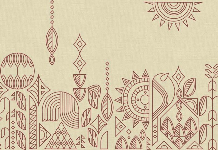 Artisan, Sienna Tribal Sun Wallpaper Mural