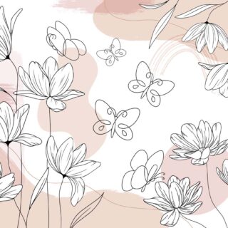 Roselune, Soft Fluttering Bloom Wallpaper Mural