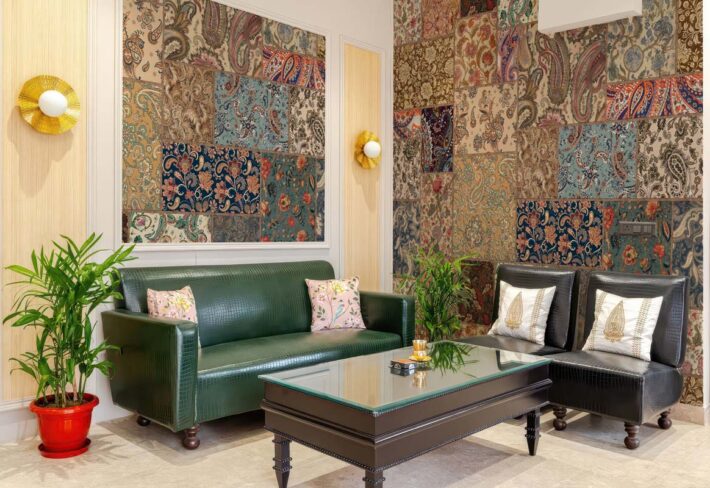 Artisan, Traditional Pattern Collage Mural mockup