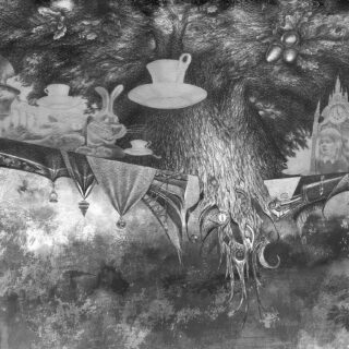 Alice's Enchanted Forest Tea Party Wallpaper Mural