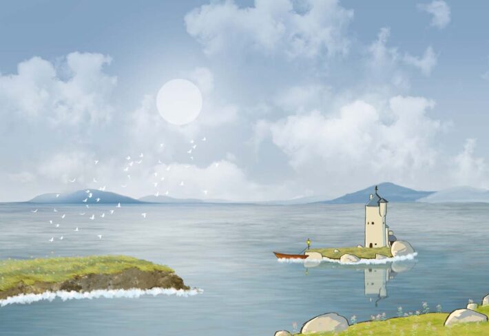 Linareth, Soothing Lighthouse Dreamscape Wallpaper Mural