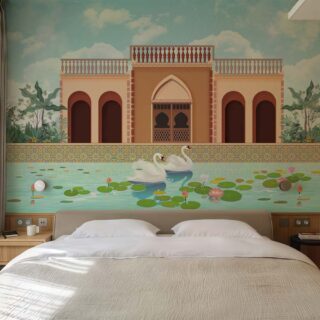 Hamsa, Regal Waterside Retreat Wallpaper Mural mockup
