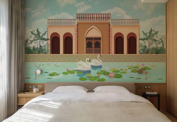 Hamsa, Regal Waterside Retreat Wallpaper Mural mockup