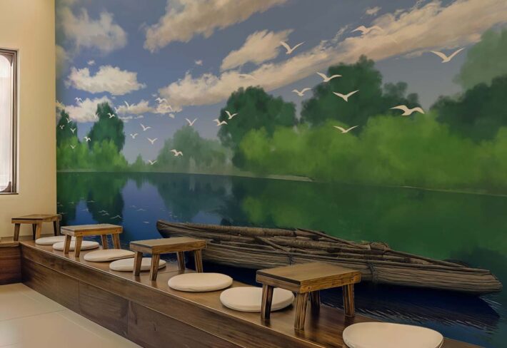 Aetheris, Tranquil Tone Landscape Scenery Wallpaper Mural mockup