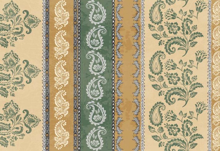 Leilani, Golden Earth Paisley Bloom Wallpaper