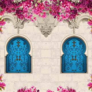 Elara, Hidden Courtyard Floral Dreams Mural