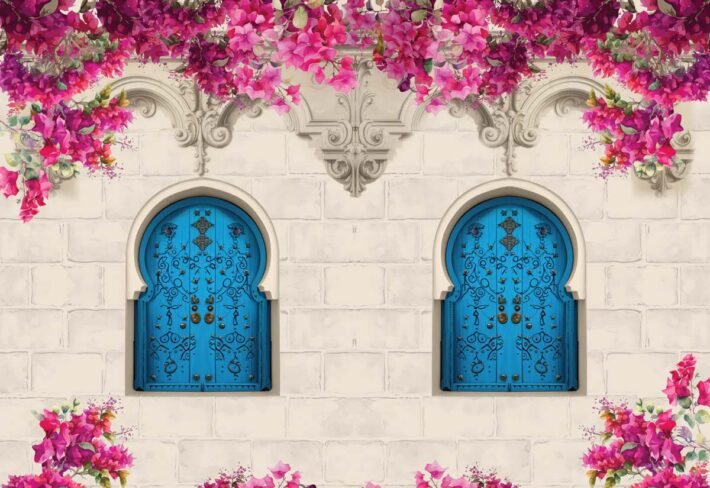 Elara, Hidden Courtyard Floral Dreams Mural
