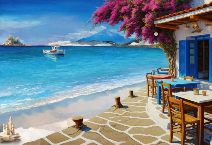 Island Retreat Oceanfront Bliss Wallpaper Mural