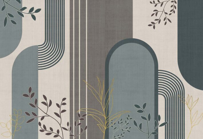 Contemporary Leafwork Wallpaper Mural