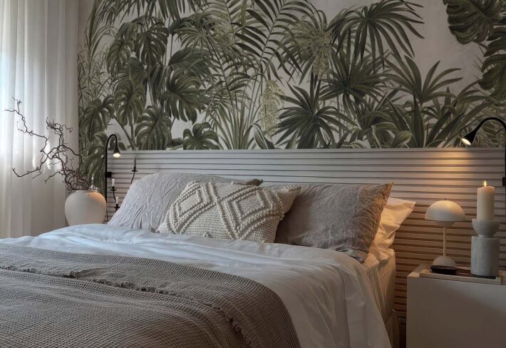 Botanical Escape Lush Wilderness Wallpaper Mural mockup