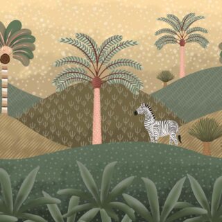 Botanical Sands Palm Grove Wallpaper Mural