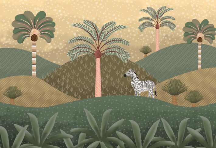 Botanical Sands Palm Grove Wallpaper Mural