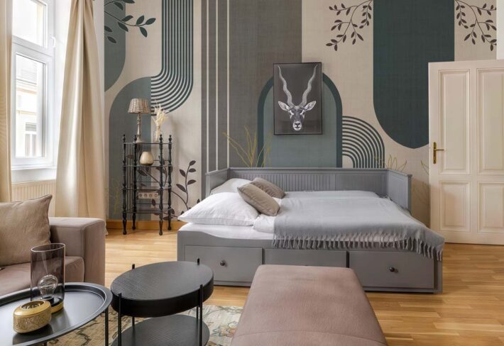 Contemporary Leafwork Wallpaper Mural mockup