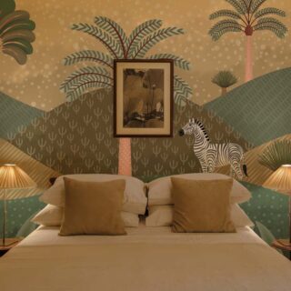 Botanical Sands Palm Grove Wallpaper Mural mockup