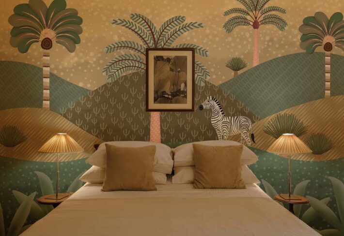Botanical Sands Palm Grove Wallpaper Mural mockup