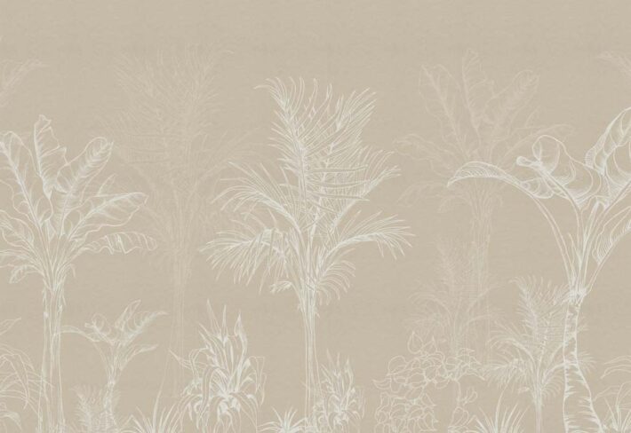 Solene, Minimalist Tropical Elegance Wallpaper Mural