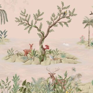 Serenya, Blush of the Forest Heart Wallpaper Mural